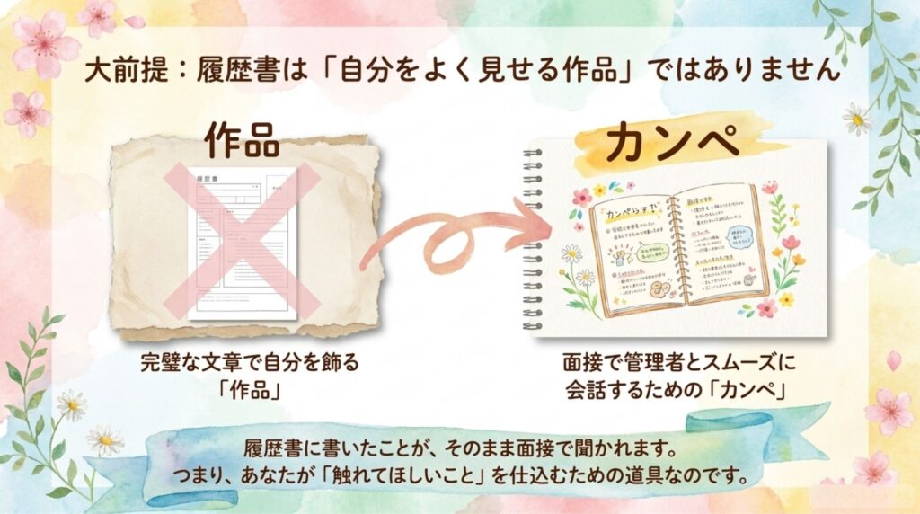 履歴書は作品じゃない_説明画像